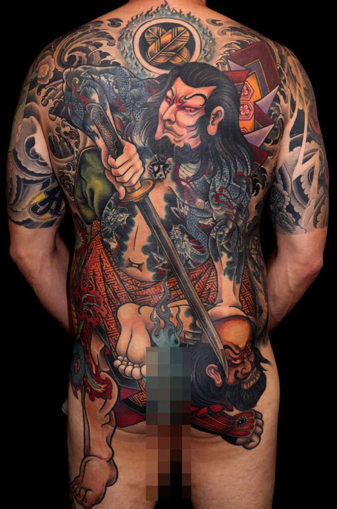 samurai color backpiece