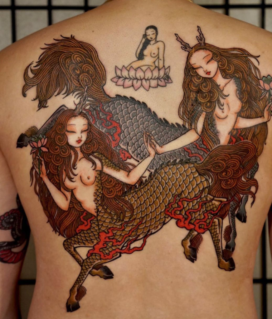 kirin lady pinup color backpiece