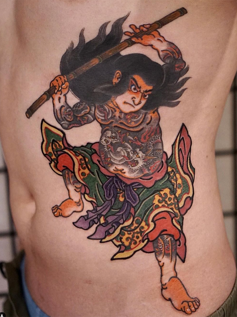 samurai color backpiece